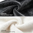 thumbnail image 4 of Wearable Blanket Hoodies for Women Men with Pocket, Zipper-up Adult Fuzzy Blanket Hoodies, Soft and Warm Sherpa Oversized Sweatshirt Blanket, Cute Birthday Gifts, Black, 4 of 10