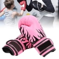 thumbnail image 4 of Gants de Protection pour Kickboxing, Trou de Ventilation Doublure Intérieure Formée Gants de Boxe avec Sangle en Nylon pour Entraînement Rose, 4 of 8