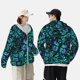 thumbnail image 4 of Fotbe Blue Floral with Butterflies Chaqueta con Protección Solar UPF 50+ para Hombre y Mujer, Camisa con Capucha y Bolsillos-Small, 4 of 7