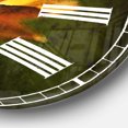 thumbnail image 3 of Designart 'Large Yellow Flower in Spotlight' Traditional wall clock, 3 of 6