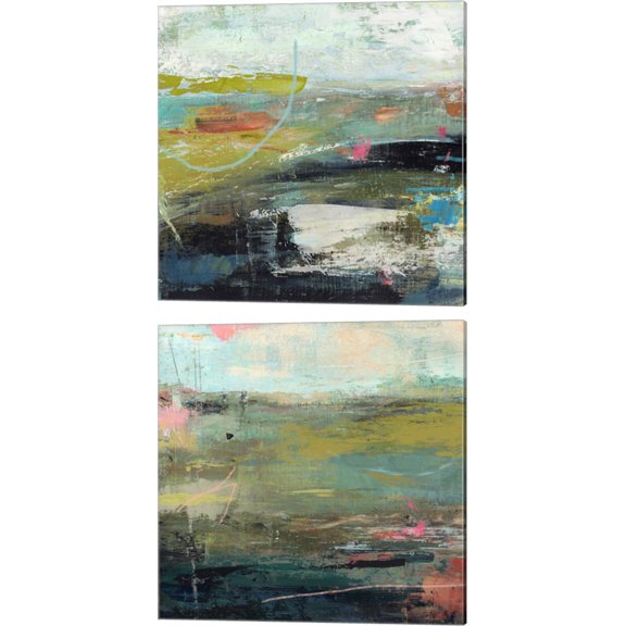 Great Art Now Pine Forest by Suzanne Nicoll 2 Piece Canvas Art Set Each 14"W x 14"H