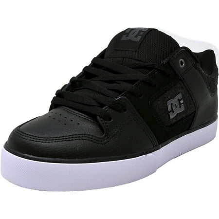 Dc Men's Pure Se Black / White Armor Ankle-High Leather Skateboarding Shoe - (The Best Skateboard Shoes)