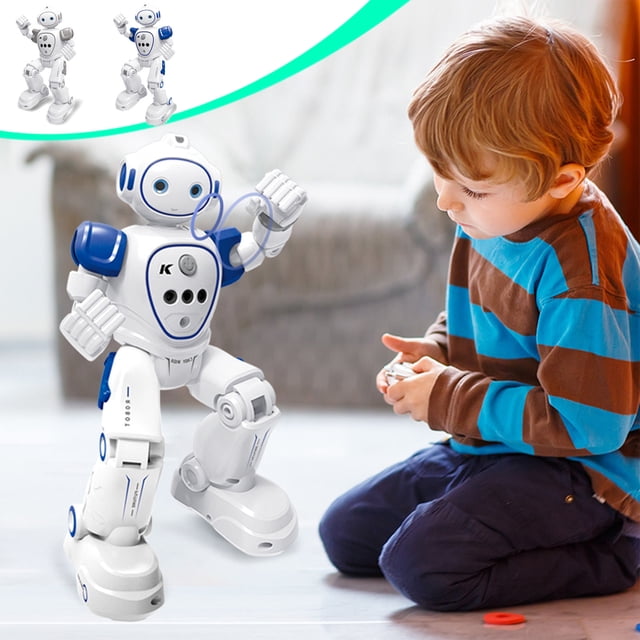 Sentmoon Jouets pour Filles Robot RC, Robot Télécommandé Détection de Gestes Dansant Programmable Intelligent pour Enfants de 3 à 12 Ans, Cadeaux de Noël pour Filles, Bleu