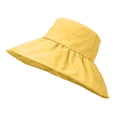 thumbnail image 2 of Women's Wide Brim Sun Hat - UPF 50+ UV Protection Foldable Beach Bucket Cap for Travel, Fishing & Outdoor Activities-Yellow, 2 of 4