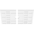 thumbnail image 2 of 34"W x 22 5/8"H x 3"ID x 11 3/4"C x 1"P Beaux Architectural Grade PVC Contemporary Ceiling Medallion, Two Piece, 2 of 11