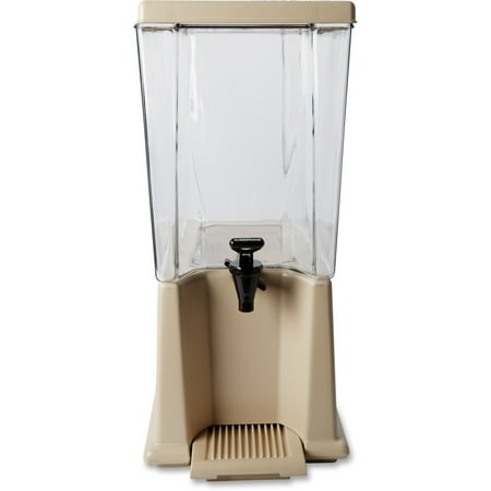 Rubbermaid Commercial Noncarbonated Beverage Dispenser 5gal Clear/Off White 3359CLE