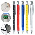 thumbnail image 3 of qifei Alloy Multifunction Gel Ink Pen Roller Ball metric imperial scales ruler level, 3 of 10