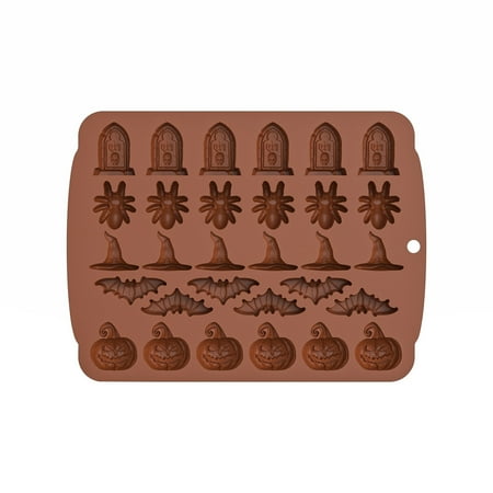 

KEVCHE Halloween Mold 5 Patterns 30 Silicone Molds Candy Molds Ice Molds Skull Mold