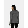 thumbnail image 3 of Athletic Works Women’s and Women's Plus ButterCore Zip-Up Hoodie with Long Sleeves, Sizes XS-4X, 3 of 6