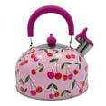 thumbnail image 1 of Tetera Way to Celebrate de Acero Inoxidable con Estampado de Cerezas de 2.5 Litros, 1 of 4