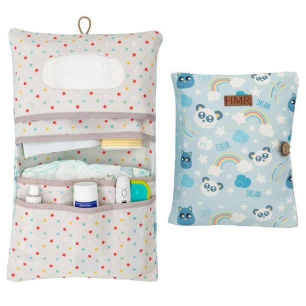 Bolsa organizadora de pañales para bebés, bolsa de viaje plegable HAMUR HOME