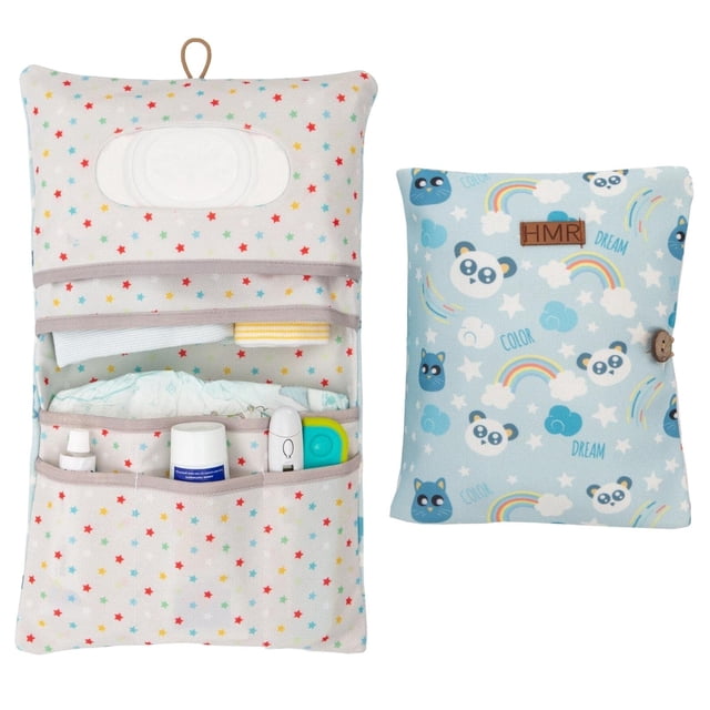 Bolsa organizadora de pañales para bebés, bolsa de viaje plegable HAMUR HOME