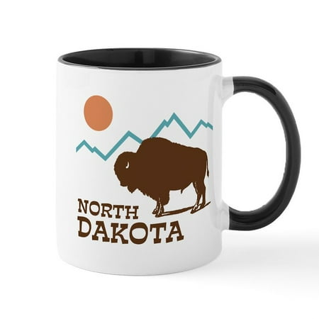 

CafePress - North Dakota Mug - 11 oz Ceramic Mug - Novelty Coffee Tea Cup