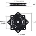 thumbnail image 2 of ZHAOCHENG Paquete de 2 placas giratorias de repuesto para taburete de Bar de 10 pulgadas, plato giratorio cuadrado giratorio de 360 grados para silla reclinable, 2 of 5