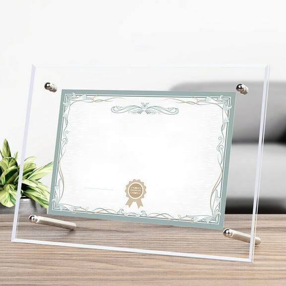 GOOHOCHY 2 Pcs Certificate Display Stand Picture Frame Photo Show Rack