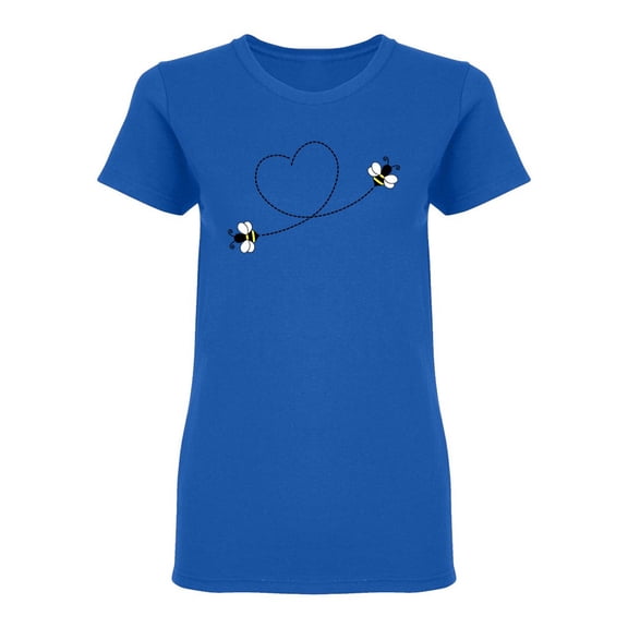 Flying Bees Shaped Heart Shaped Tee Women's -Image by Shutterstock