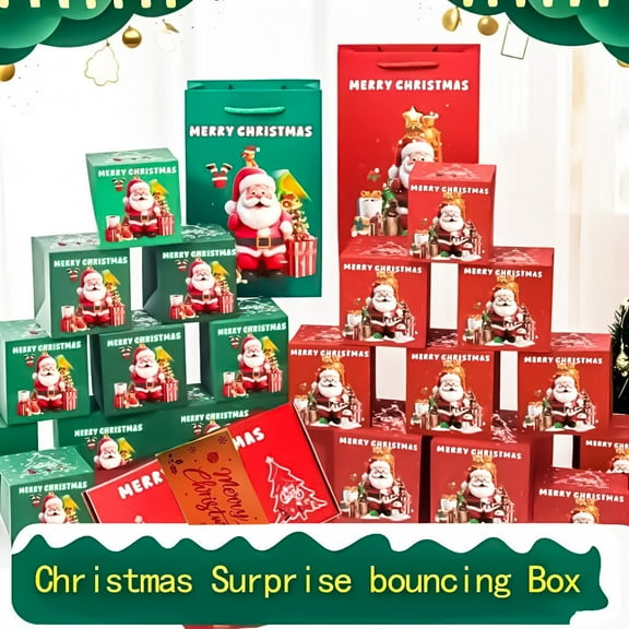 6/10/12/16/18/20/25 Pc Bouncing Surprise Gift Box Set / Gift Bag - Merry Christmas Surprise Box Gift Box,Pop-Up Present,Proposal Romantic,Creat Surprising Gift Red Envelope Bouncing Romantic Gift Box