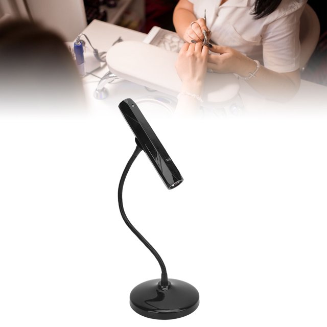 Gooseneck LED Nail Lamp, USB 9W Rechargeable UV LED Gel Light Nail Dryer Polish Light, with 60s Timer, for DIY Salon Home