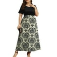 thumbnail image 5 of FOLUNSI Women Plus Size Dresses Short Sleeve Loose Ribbed Casual Long Maxi Dresses with Pockets L-4X, 5 of 6