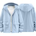 thumbnail image 5 of Levmjia Men's Summer Sun Protection Jacket Lightweight Hooded UPF50+ Fishing Jacket Breathable Quick-Dry Outdoor Sportswear Nylon Spandex M-5XL Blue, 5 of 9