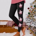 thumbnail image 1 of MKLEKYY Leggings de compresión para mujer Leggings para mujer Leggings de entrenamiento Pantalones con estampado navideño de bloques de color Leggings suaves y elásticos 3605, 1 of 4