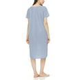 thumbnail image 4 of EZI Women's Short Sleeve Cotton-rich House Dress Duster, 4 of 6