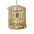 thumbnail image 4 of TOV Furniture Kahuzzi 13.8"H Transitional Fabric Pendant Lamp in Natural, 4 of 6