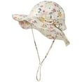 thumbnail image 2 of Baby Sun Hats 0-6 Months Girls Sun Hat,Cute Summer Straw Beach Hat for Toddler Kids with Wide Rainbow Brim & Tassels - UPF 50+, 2 of 9