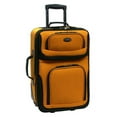 thumbnail image 2 of U.S. Traveler Rio Rugged Fabric Expandable Carry-on Luggage, 2 Wheel Rolling Suitcase, Orange, Single, 2 of 5