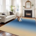 thumbnail image 3 of Navy Blue Yellow Ombre Area Rug 5x8 Washable Rug Non Slip Farmhouse Modern Gradient Art Large Area Rug Soft Stainresistant Indoor Floor Carpet for Living Room Bedroom Home Office Dining Room Nursery, 3 of 8