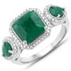 thumbnail image 1 of 2.74 Carat Dyed Emerald .925 Sterling Silver Ring QJ Model, 1 of 1