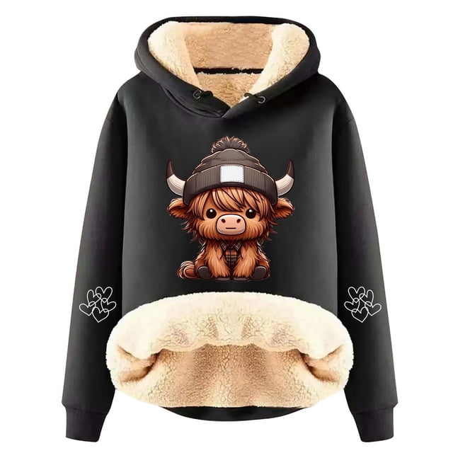 WILLBEST Sudaderas para Mujer, Estilo Borrego, Gruesas, Cálidas, de Color Liso XXX-Grande