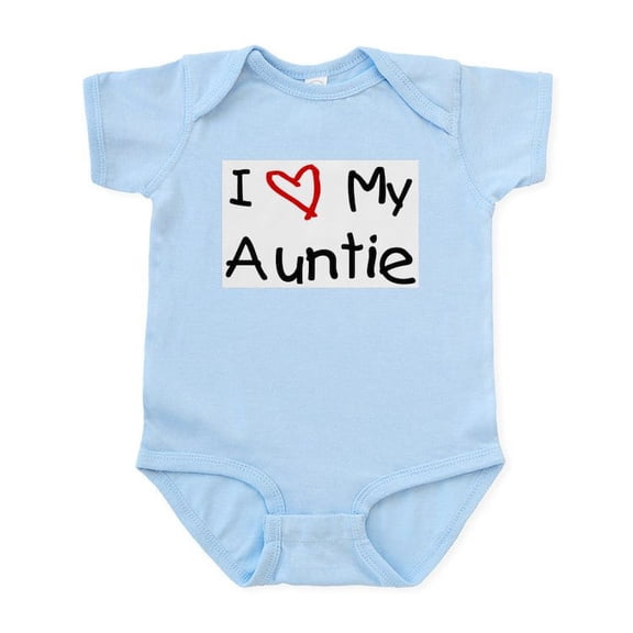 CafePress - I Love My Auntie Infant Bodysuit - Baby Light Bodysuit, Size Newborn - 24 Months