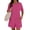 Bm17-Dark Pink, variant on Rompers for Women Casual Short Sleeve Oversized Athletic Workout Reversible Hot Shot Tee Romper Deep Pockets