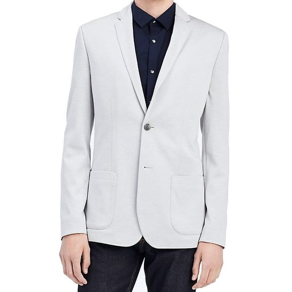 NEW Gray Mens Size XL Slim Fit Two Button Knit Blazer