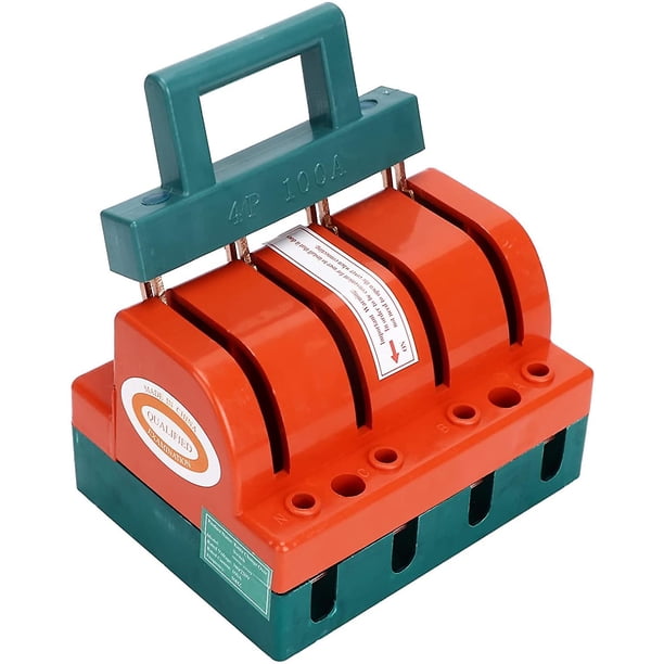 4p Cuchillo de tiro único Interruptor de seguridad Conexión de terminal Desconexión Interruptor de cuchillo 100a Ac380v para interruptores de alimentación. Afortunado Sencillez