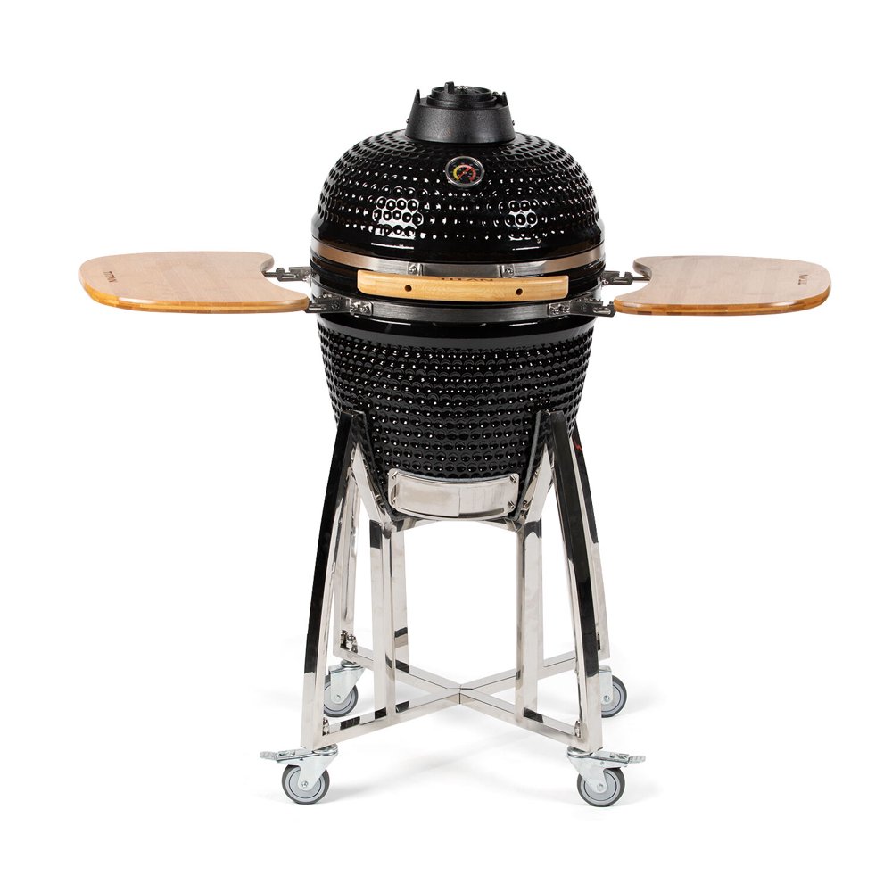 Titan Great Outdoors Kamado Grill 15" Ceramic Charcoal Cookout Self