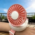 thumbnail image 7 of Personal Fan with Wrist Strap, Cute Cat Shaped Wrist Fan, USB Rechargeable Wearable Watch Fan, 3 Speed Adjustable Portable Mini Fan with Foldable Head for Outdoor Travel and Daily Use, Pink, 7 of 7