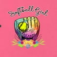 thumbnail image 3 of Wild Bobby, Colorful Softball Girl, Sports, Women Racerback Tank Top, Hot Pink, Small, 3 of 5