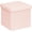 Pink, variant on Storage Ottoman Cube Square Shaped Ottomans with Storage Foot Stool Footrest for Lving Room Boucle Ottoman Seat for Dorm Room,Faux Teddy ,15"x15"x15"