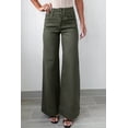 thumbnail image 5 of Women's Mist Green 2-Button High Waist Flared Jeans – Casual Style for Everyday Wear, 16, 5 of 5