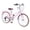Pink, variant on Oufan 24 Inch Women's Cruiser Bike ,6 Speed Step-Through Commuter Bicycle with Rear Rack & Cup Holder, Adult City Bike, Blue