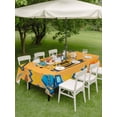 thumbnail image 4 of Outdoor Tablecloth with Umbrella Hole for Patio/Picnic/Party/Camping, Orange Cartoon Truck Waterproof Table Cloth Rectangle Table Cover Washable, Cute Engineering Vehicle (60"x 84"), 4 of 8