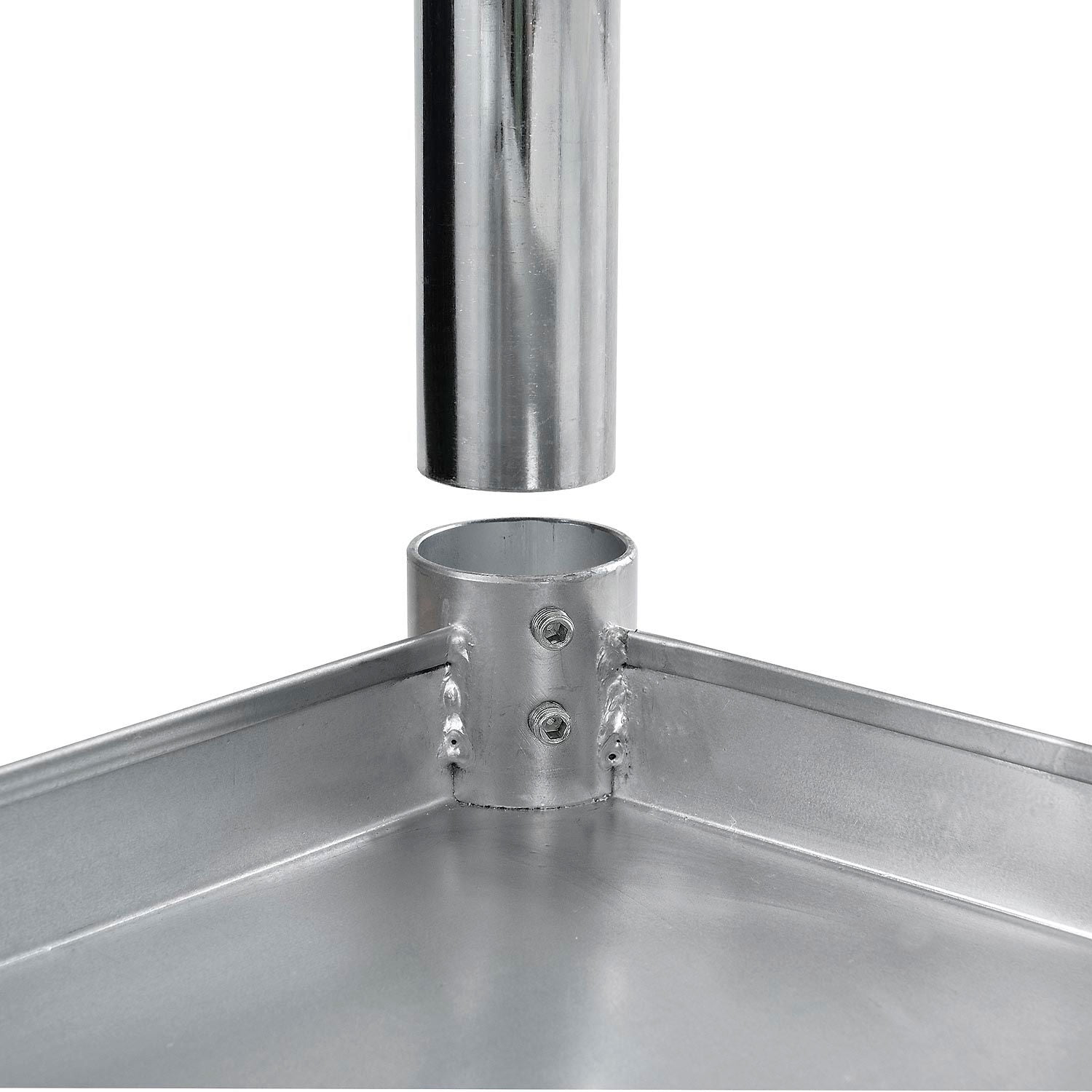60"W x 30"D 18 Gauge 430 Stainless Steel Workbench 2" Backsplash, Galvanized Legs & Undershelf