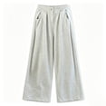 thumbnail image 5 of Gytharion Women's Loose Streetwear Sweatpants Draped Wide Leg Floor Length Joggers with Pockets Solid Color Elastic Waist Pleated Track Pants, 5 of 5
