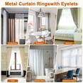 thumbnail image 7 of Uxcell 10-Pack Curtain Ring with Eyelet 1 Inch ID Fits Up to 3/4 Inch Curtain Rod Silver Metal Drapery Rings, 7 of 7