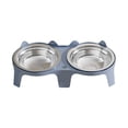 thumbnail image 2 of Byujiro Elevated Tilted Double Pet Bowls Neck-Friendly Cat & Dog Feeding/Watering Set with Non-Slip Stand, Anti-Tipping Design, Easy-Clean Bowls for Small Pets, 2 of 6