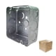 thumbnail image 1 of Pack 50 Pzs Caja Metalica Tipo Cuadrada Acero 4x4 Pulg plateado 4 pulgadas, 1 of 5