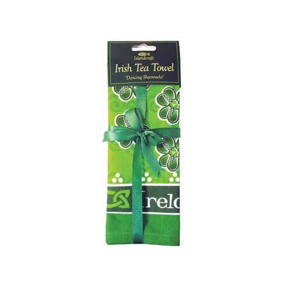 Dancing Shamrocks Irish Tea Towel 45cm x 67cm