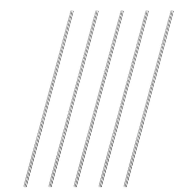 Uxcell 5-Pack Fully Threaded Rod, M5x250mm 304 Stainless Steel Right Hand Thread Bar Studs Metric Threaded Screw